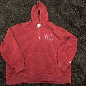 Champion Men's Zip Up Red Sweater